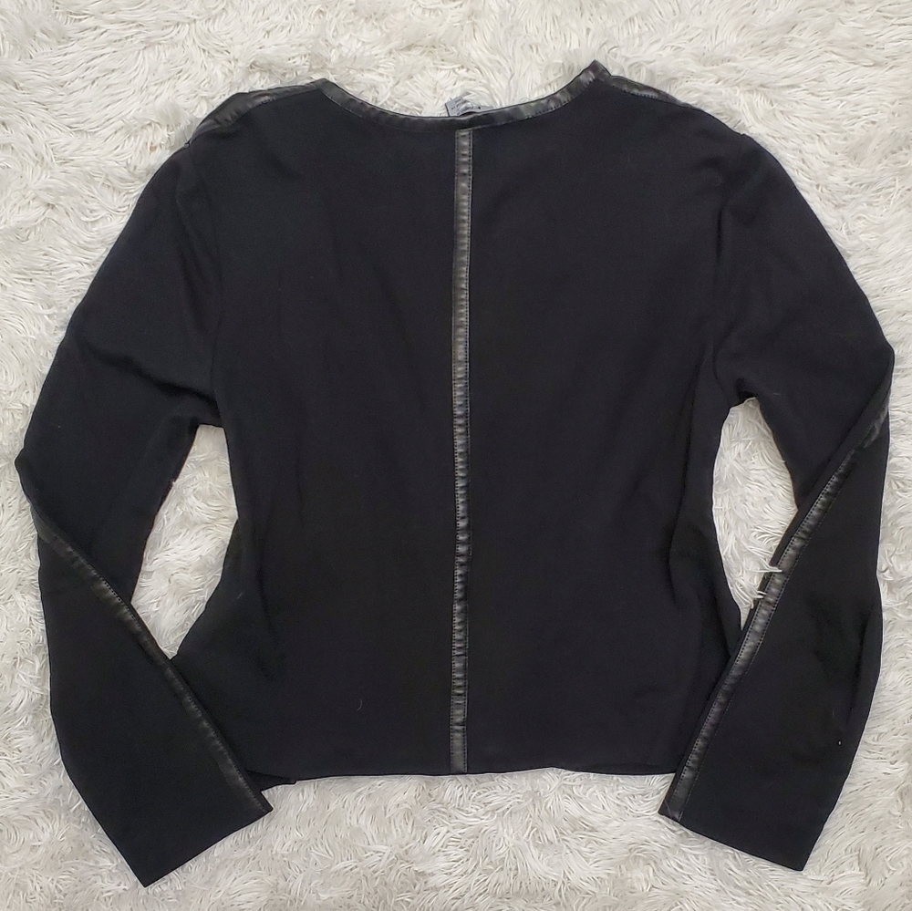 DKNY Black Knit Asymmetrical Blazer - Picture 2 of 4